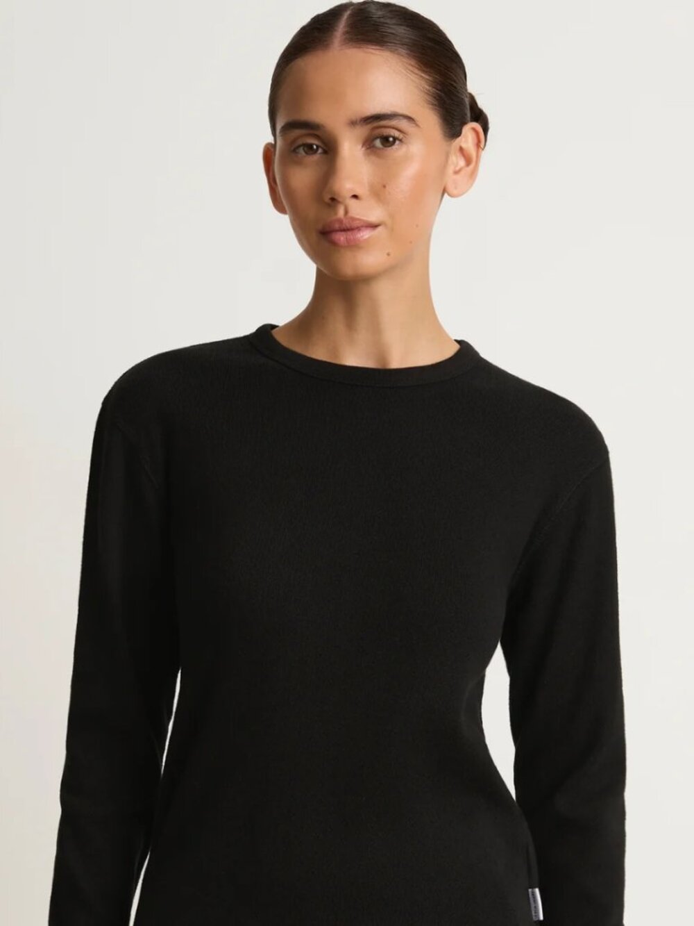 NWT Le Bon Shoppe Pointelle Fundamental Tee - Black (Small)